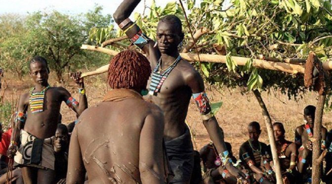 Pain or pleasure? When you get ready to marry her, 1st you have to beat her Hamar tribe